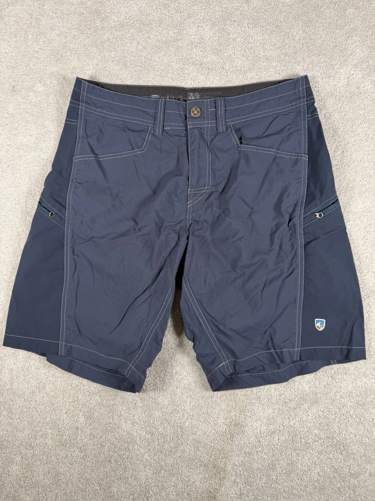 Kuhl Shorts Mens 32 Blue Mutiny River Hiking Outdoor Camping Nylon Gorpcore