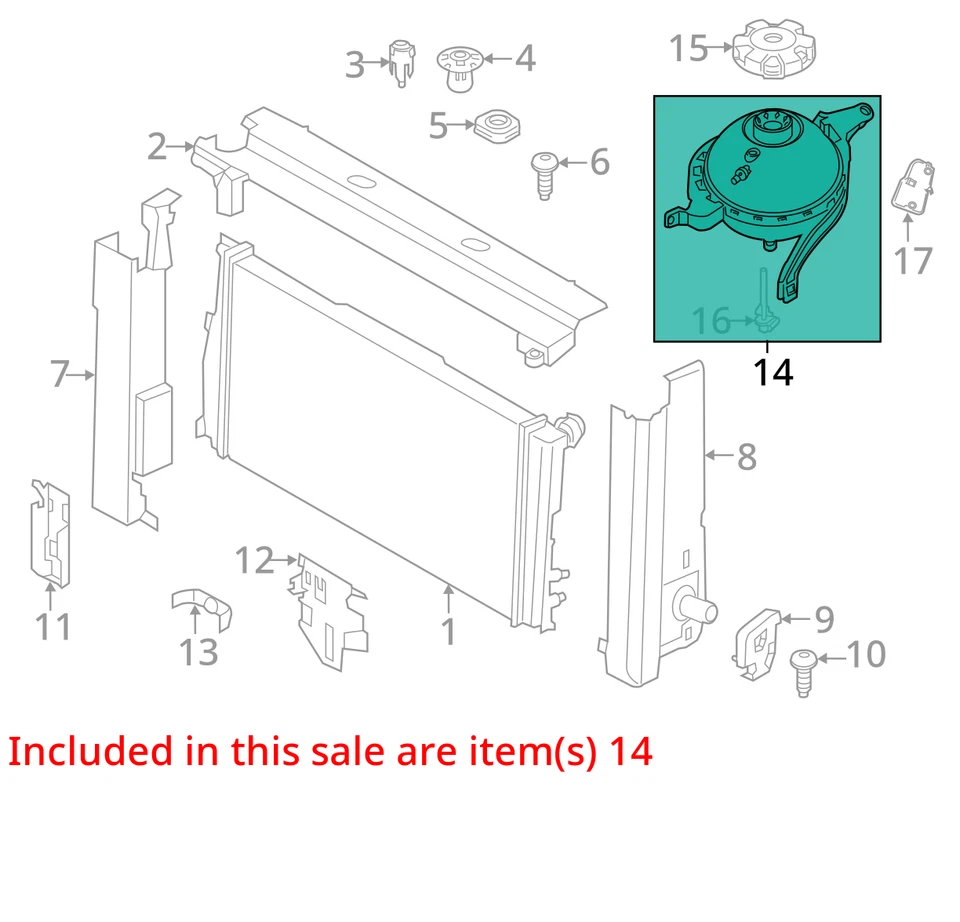 2012 BMW 528i Coolant Overflow Bottle OEM 130K Miles - LKQ422925337 - Image 4 of 4