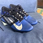 Nike Alpha Football Cleats Blue Black White Men's Size 8 Molded Studs — photo 2