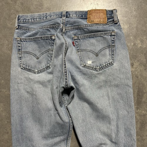 Vintage Levis 501 Button Fly Blue Denim Jeans USA Size 32x30 Distressed 90s - Picture 2 of 9