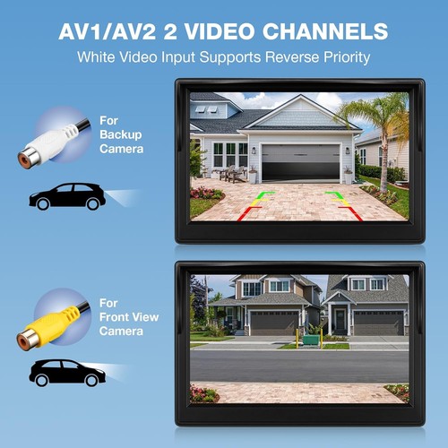 5 Inch HD Backup Camera Monitor for Safe Reversing - LCD Display for Vehicles - Picture 6 of 8