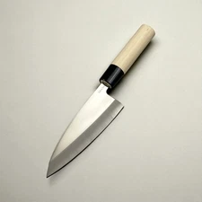 Left-Handed 5.3" Japanese Deba Fish Fillet Knife Seki Japan + Edge Cover