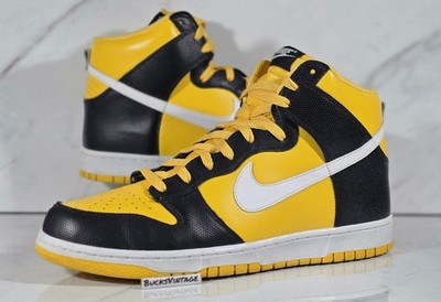 Vintage 2011 Nike Dunk High Yellow UN WU-TANG Killer Bee Size 12