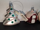 Four (4) Glass Christmas Ornaments, Vintage Mica Frosted - Poland, Dept 56 other — photo 10
