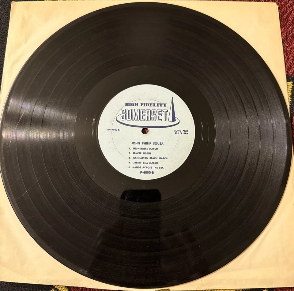 John Philip Sousa (vinyl LP 1958) Somerset P-4800 The Pride of 48' MARCHES 33RPM - Image 4 of 4