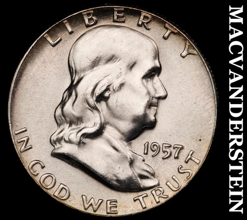1957 Franklin Half Dollar- Silver Choice Gem Brilliant Uncirculated  #i9637