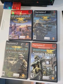 PS2 PlayStation 2 Lot With Games Controllers Cords And Memory Cards.