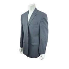 Chaps Ralph Lauren Men  s 46L Gray Pinstripe Blazer Sport Coat Jacket Wool Blend