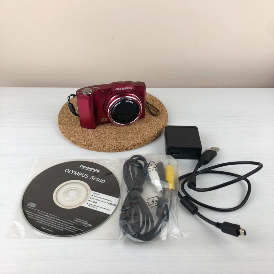 Olympus SZ-14 Digital Camera - 13 MP - 24x Zoom - 25mm - Red