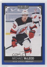 2021-22 O-Pee-Chee Blue Border Michael McLeod #385 0y3