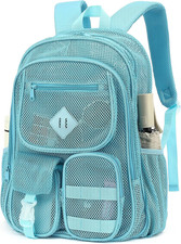 Mesh Backpack for Boys Girls Adults, Heavy Duty See through School Bookbag for O