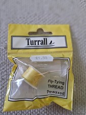 Turrall Fly-tying Thread Yellow Pre Waxed 65m  Fly Tying Materials Fishing