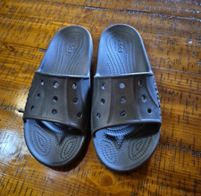 CROCS MENS BLACK SLIDES SIZE M10 W12 Comfort Rubber Slippers