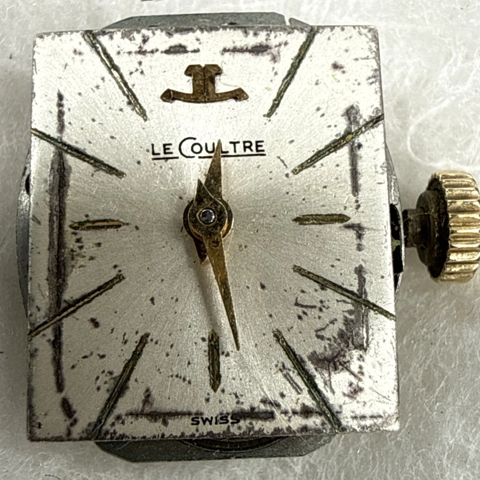 Vintage LeCoultre Swiss 17 Jewels 1940 Watch Movement Dial  - Works - Image 4 of 4