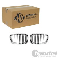 Diederichs Sport Grill KÜHlergrill Nieren Chrom Schwarz Passend FüR BMW 1Er F20