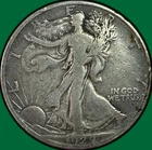 1929-D Walking Liberty Half Dollar Fine F Coin #37448