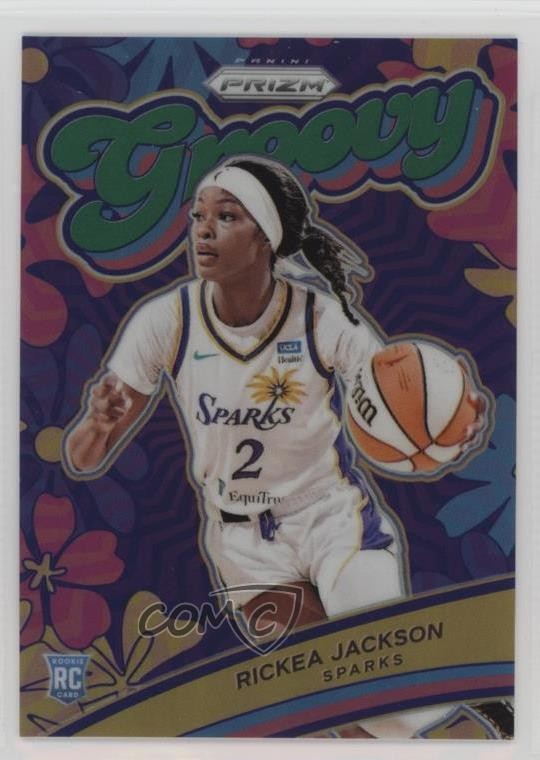 2024 Panini Prizm WNBA Groovy Green Prizm Rickea Jackson #14 13kb