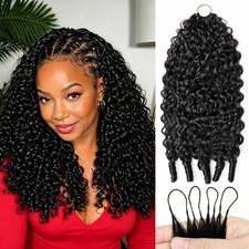 Burmese Curly Crochet Human Hair Bundles 18 Inch 50g Miracle Knots