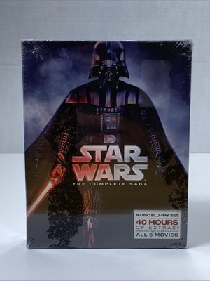 STAR WARS THE COMPLETE SAGA 9-Disc Blu Ray Set ALL 6 MOVIES NEW NRFP!