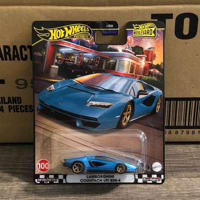 A   2024 Hot Wheels Premium Boulevard Series #100 Lamborghini Countach LPI 800-4