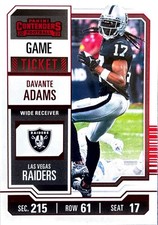 2023 Panini Contenders - Davante Adams #53 Red Game Ticket Las Vegas Raiders