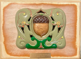 Decorative Cast Iron Acorn Stove Plate from the Fairbanks Alaska Gold Rush