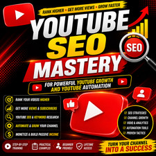 YouTube SEO Mastery Course, Growth & Automation Training, Digital Download