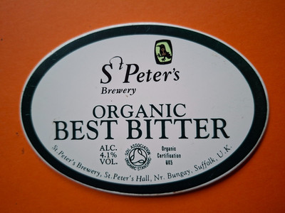 Bier Zapfsäule Clip Abzeichen ST PETER'S Brauerei BIO BEST BITTER Real Ale Suffolk