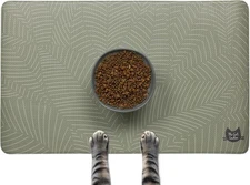 Cat Feeding Mat - Waterproof & Dishwasher Safe Small Pet Eating Placemat