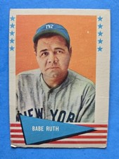 1961 Fleer Baseball Greats #75 Babe Ruth NY Yankees Boston Red Sox VG/EX