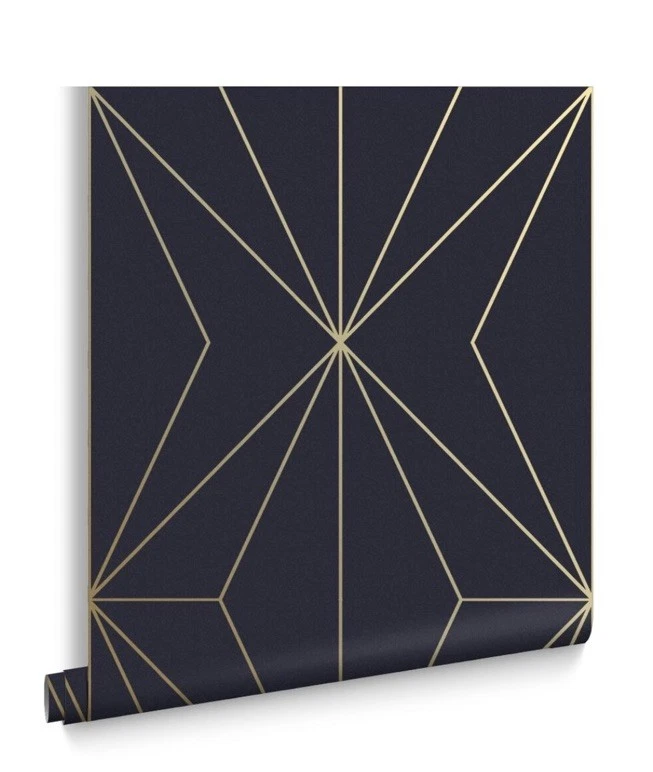 Graham & Brown Harmony Navy 107587 Modern Sleek Geometric Wallpaper 57.7sqFt NEW - Image 3 of 4