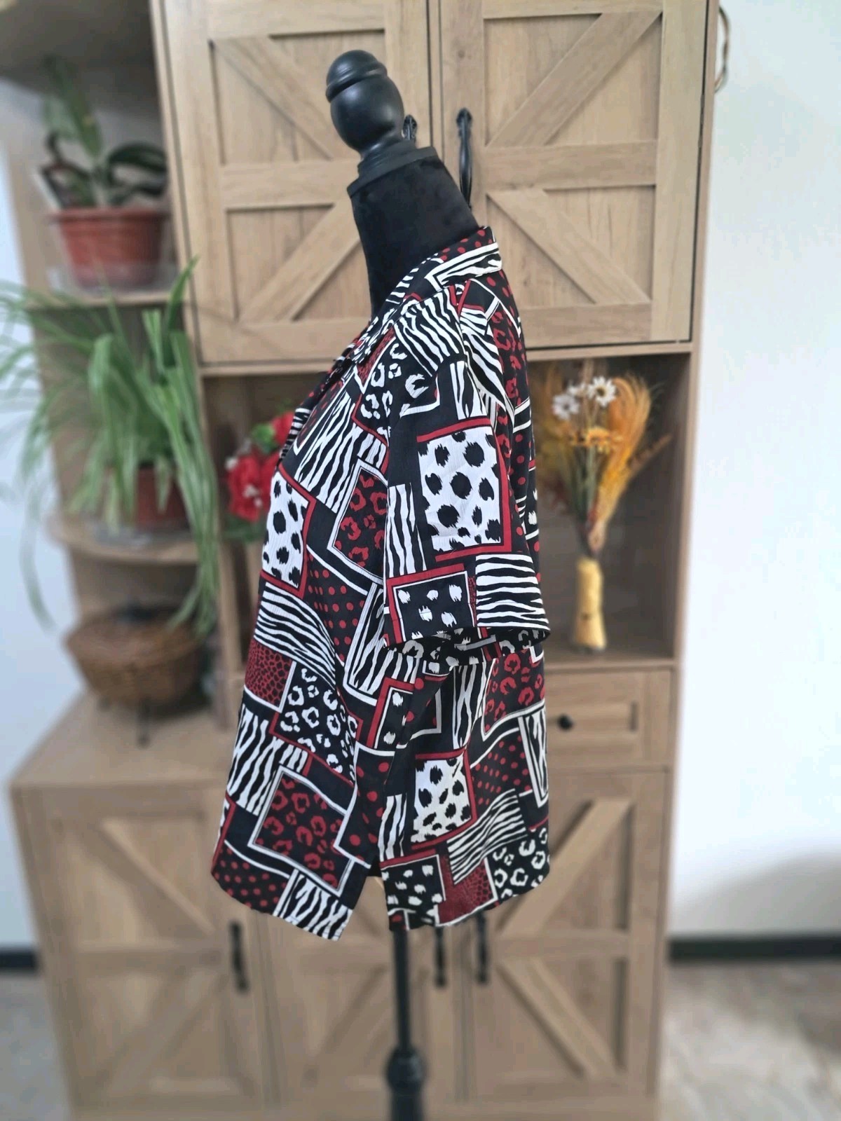 Notations Women's XL Button Down Blouse Colorbloc… - image 4