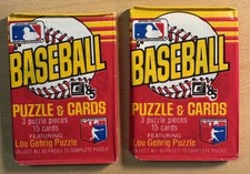 Two (2) 1985 Donruss Baseball Card Wax Packs, Kirby Puckett, Roger Clemens RC