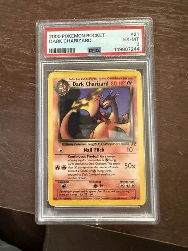 Pokémon TCG Dark Charizard 21/82 Rare Card Vintage PSA 6