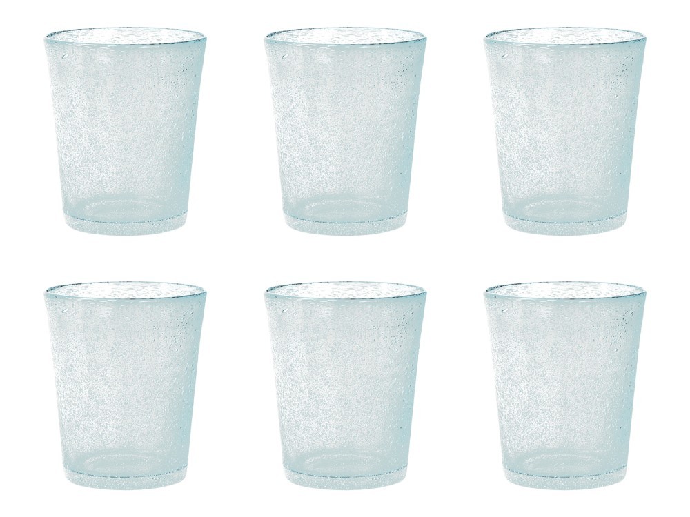 H&H 6 Giada Glasses In Transparent Glass Cl 32