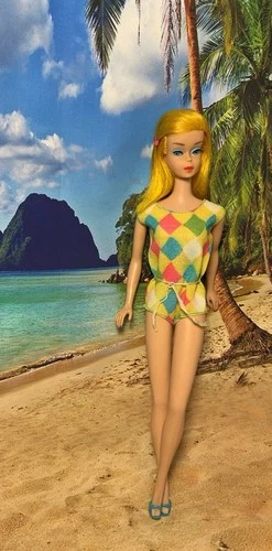 Vintage Barbie Color Magic Doll #1150 High Color Lemon Blonde OSS Mules EXC