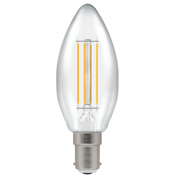 CROMPTON LED  Candle Clear Dim 5.9W 4000K SBC