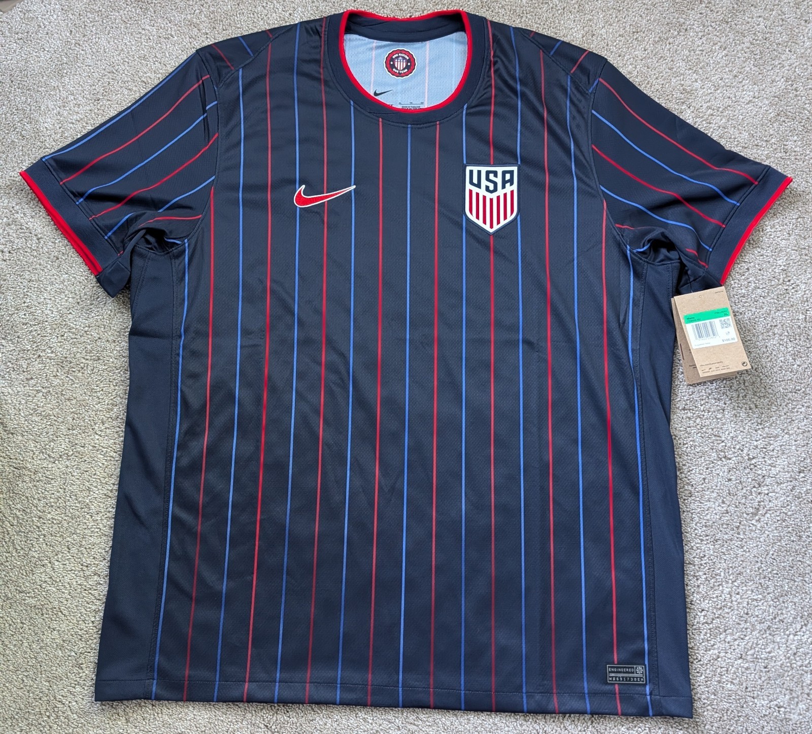 Nike USA USMNT 2025 away Jersey Size XL