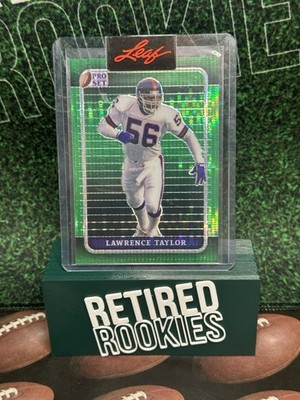 2023 Leaf Pro Set Lawrence Taylor 1/1 Green Pulsar Pre Production Proof Giants