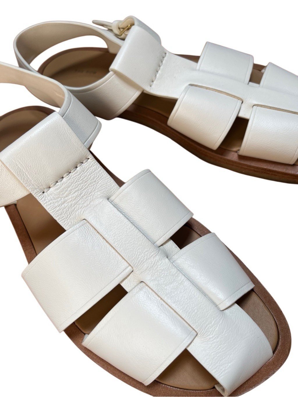 FILA The Row sandali donna pescatore pelle intrecciata bianco EU 41 US 11