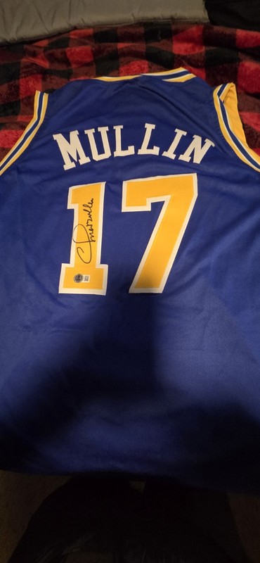 Chris Mullin Signed Golden State Warriors Custom Jersey Autograph XL
