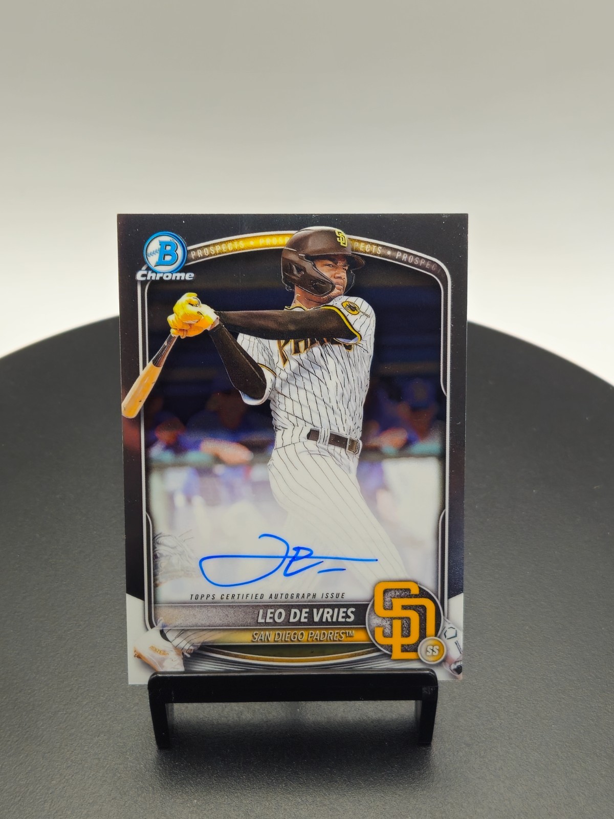 2025 Bowman Chrome Leo De Vries Prospect Auto CPA-LD San Diego Padres