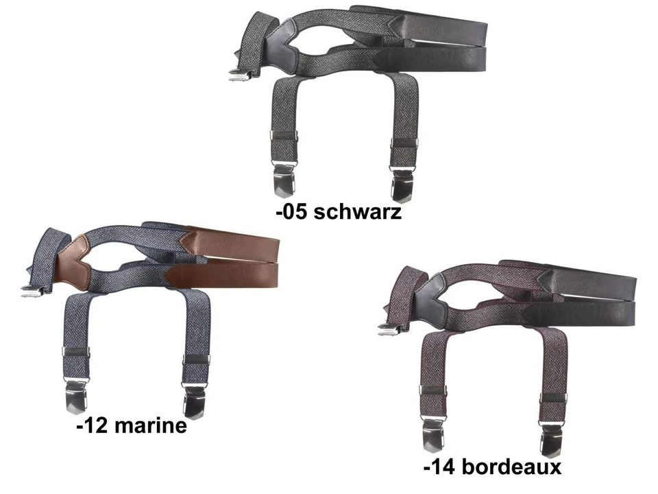 Lloyd Hosenträger Y Form Holländer 120cm 25mm Lederparts mit 3 Clips - Bild 2 von 2