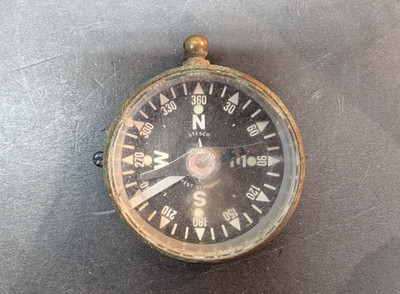 Vintage Stesco Pocket Compass w/ Needle Lock 1.5 Inch West Germany