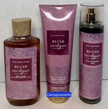 Bath Body Works Blush Cardigan Body Wash Body Cream Fragrance Mist Gift Set