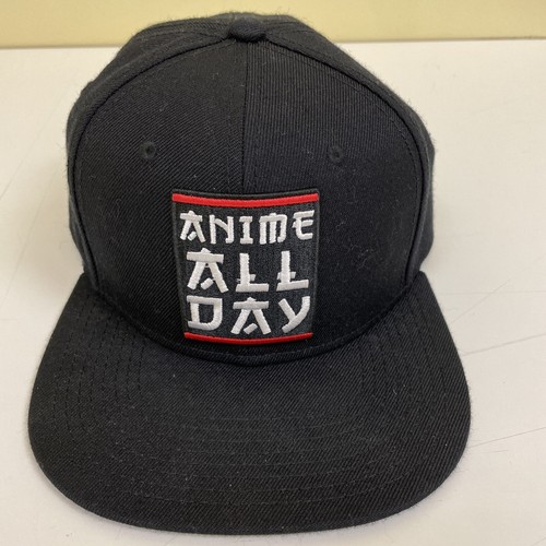 Crown & Upper Vision Anime All Day Snapback Hat Black One Size Fits All Cap 🧢 - Picture 1 of 4