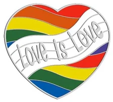 Pack of 12 Love Is Love Rainbow Heart Bike Motorcycle Hat Cap Lapel Pin HP6167