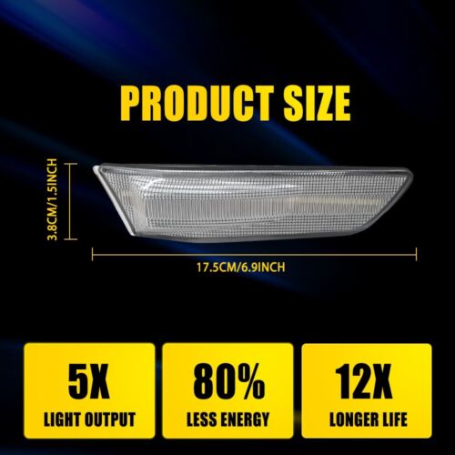 L&R White Front LED Side Marker Lights Fit 2002-2007 Nissan Skyline V35 Coupe - Picture 3 of 12