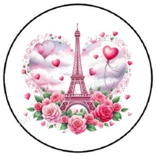 PARIS EIFFEL TOWER VALENTINES DAY ENVELOPE SEALS LABELS STICKERS PARTY FAVORS