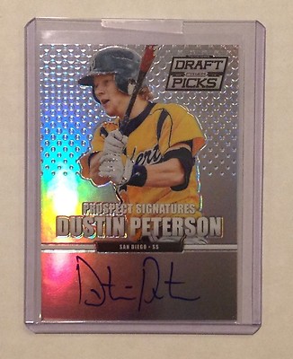 Dustin Peterson #13 Padres Refraktor Prizm RC Auto 2013 Panini Draft Picks